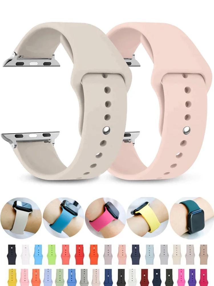 Silicone Strap For apple Watch 11 band 44mm 40mm 45mm 41mm 42mm 46mm correas bracelet iWatch series 10 se 9 8 7 6 ultra 2 3 49mm