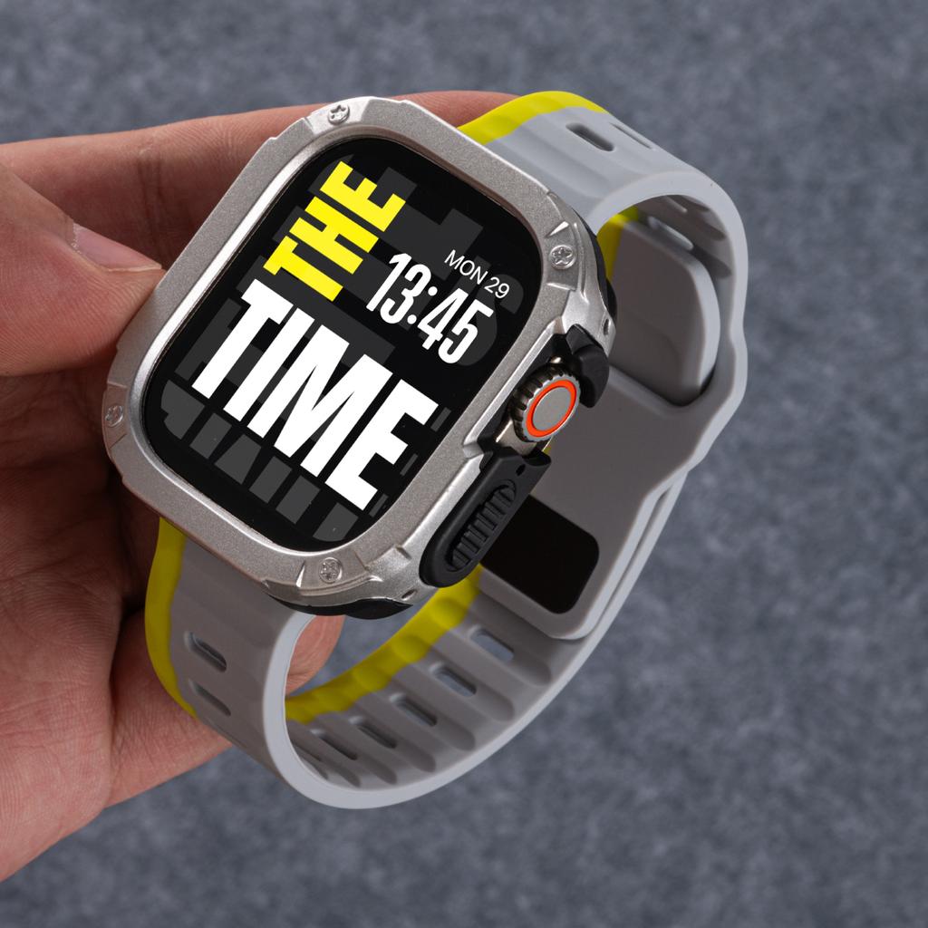 Case+Strap For Apple Watch Ultra 3/2 49mm 40/41 44/45 46mm Protective Cover Silicone Band For Iwatch Series 11 10 9 8 7 6 5 SE3