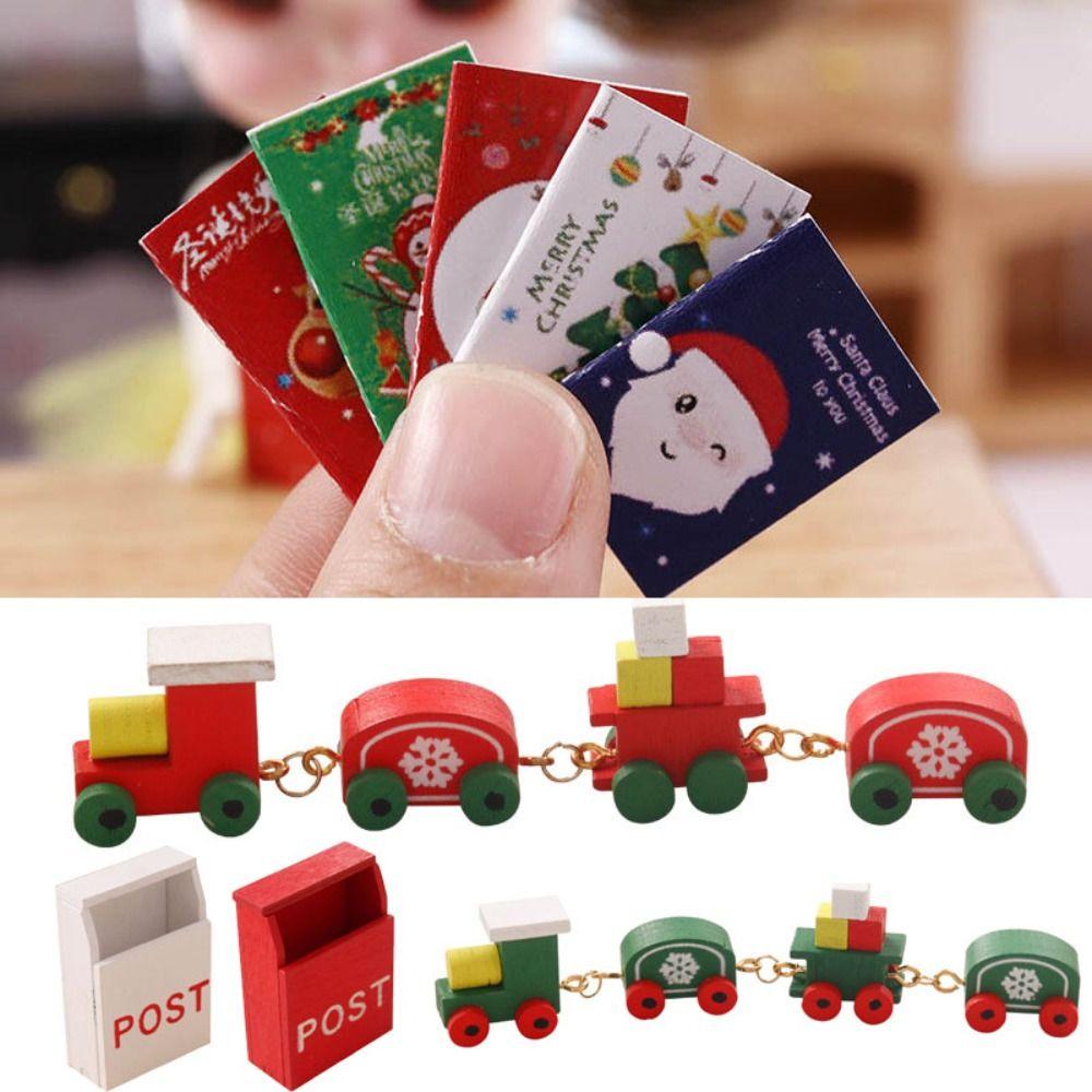 

Мультистильный кукольный домик Рождественская елка Кукольный домик из смолы и дерева в горшках 1/6 1/12