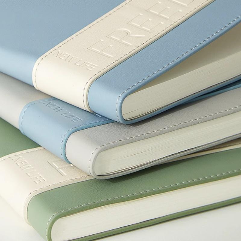 A5 Soft Pu Leather Freedom Notebooks and Journals Business Office Lined Notepad To Do List Plan Notebook School Stationery