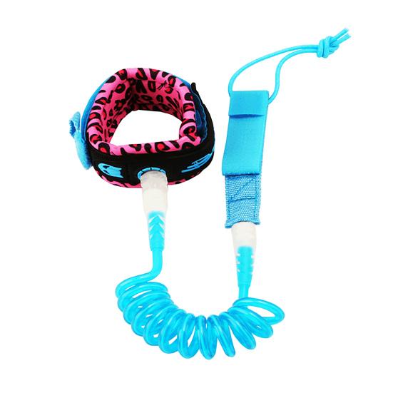 

Вращение на 360 градусов, эластичная спиральная веревка для серфинга на щиколотке, крючок-петля, застежки с леопардовым принтом, доска для серфинга, поводок для щиколотки, спортивные товары синий