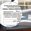 60Pack DOT Annual Vehicle Inspection Stickers - 60 Pack 2-Ply FMCSA Annual Inspection Lables with Adhesive Vinyl Sticker Mylar Laminate,Interior