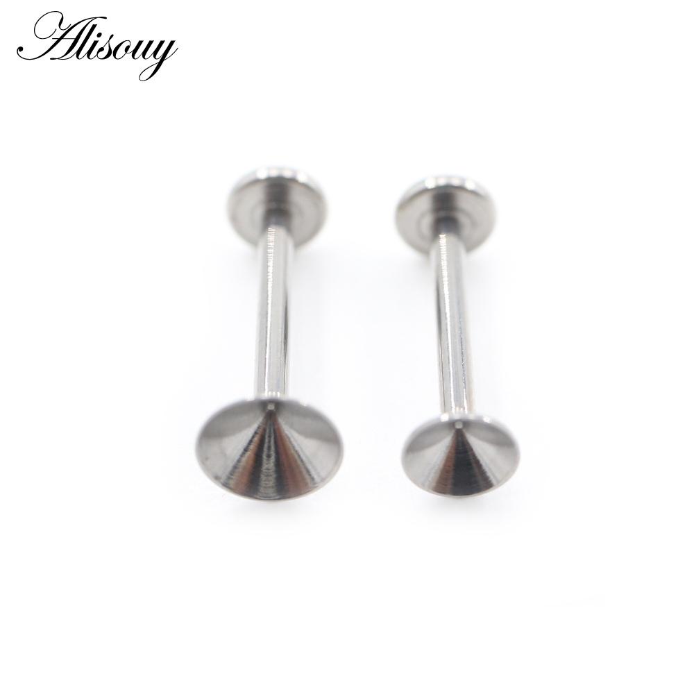 Alisouy 1 Stück G23 Titan Trichter Schraubgewinde Ohr Tragus Helix Bar Labret Lippenring Knorpel Ohrstecker Piercing Körperschmuck