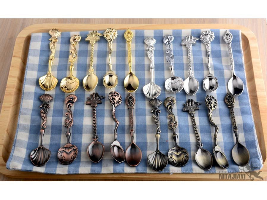 Western Cutlery 5-Piece Colored Coffee & Dessert Spoon Set