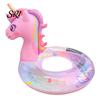 Cartoon Horse Swimming Ring Swim with Seat Handle Kids Inflatable Thickened Float PVC Summer Pool Tube Toy Leak-proof