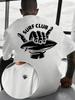 Men Surf Club T Shirt Vintage Surfboard Wave Graphic Print Oversized Streetwear Casual Short Sleeve Tee Beach Summer Tops