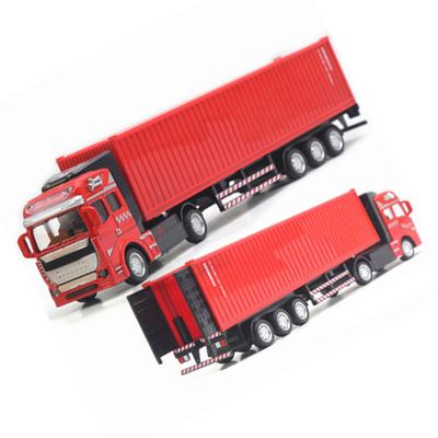 Pull Back Container Truck Toy High Simulation Plastic Alloy Container Truck Model for Boys Girls Children Gift