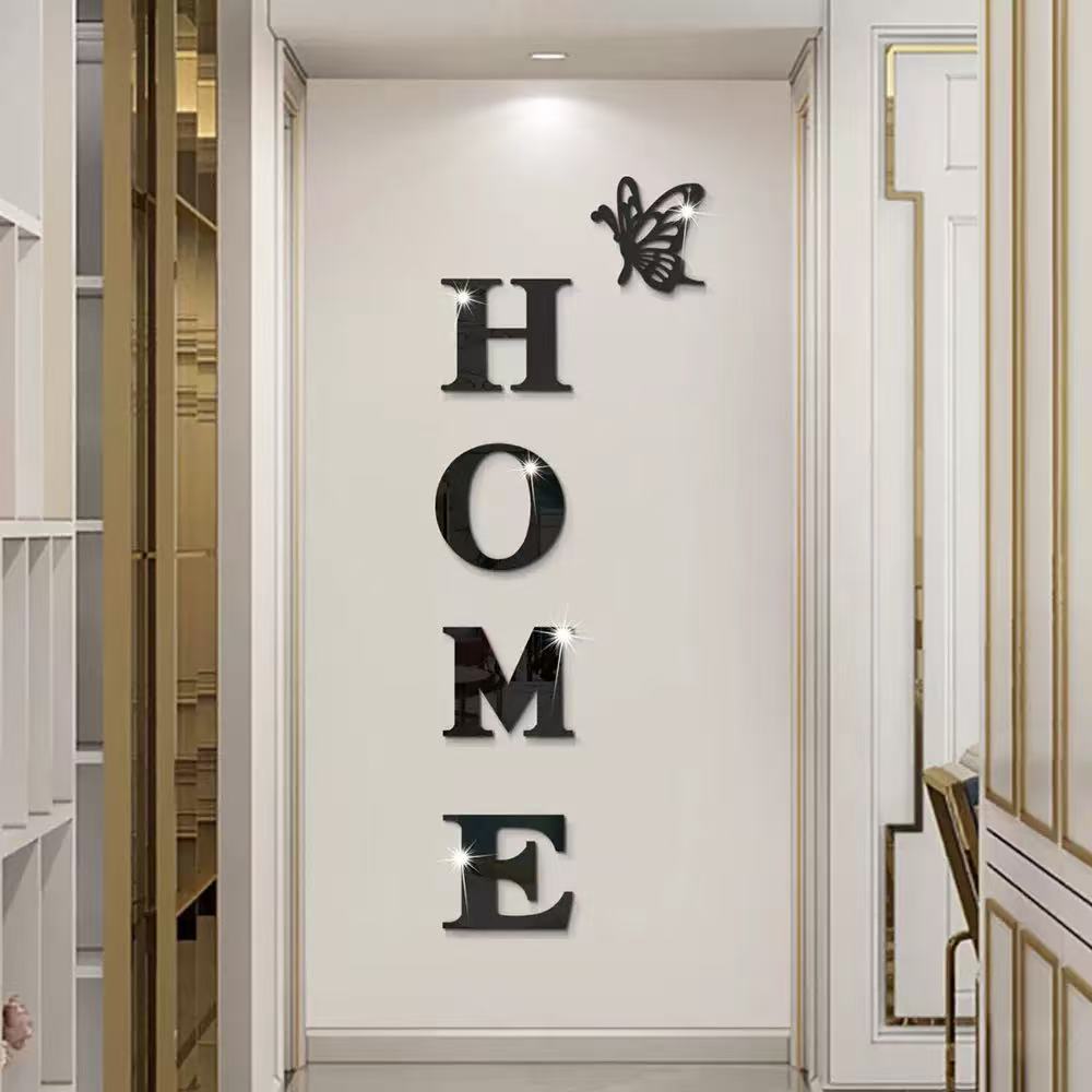 5pcs Butterfly Mirror Wall Sticker HOME Acrylic Decal Home Decor DIY Self-adhesive Mirror Decor Stickers Art Wall Decor