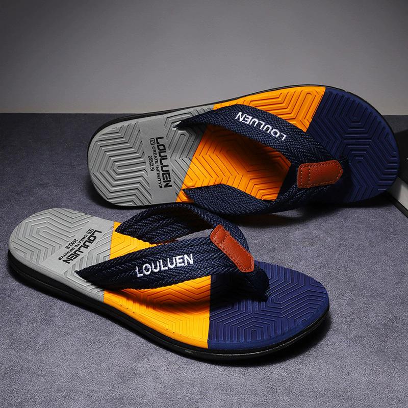 Summer Flip Flops, Men's Flip Flops, High-end Feel, Wearing Non Slip Slippers, Men's Sandals, Sandals with Legs, Casual Men's Sandals