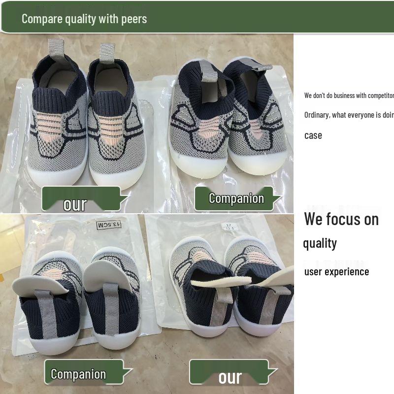 Non-Slip Soft Sole Toddler Shoes for 1-3 Year Olds - Unisex, Breathable, Spring/Autumn