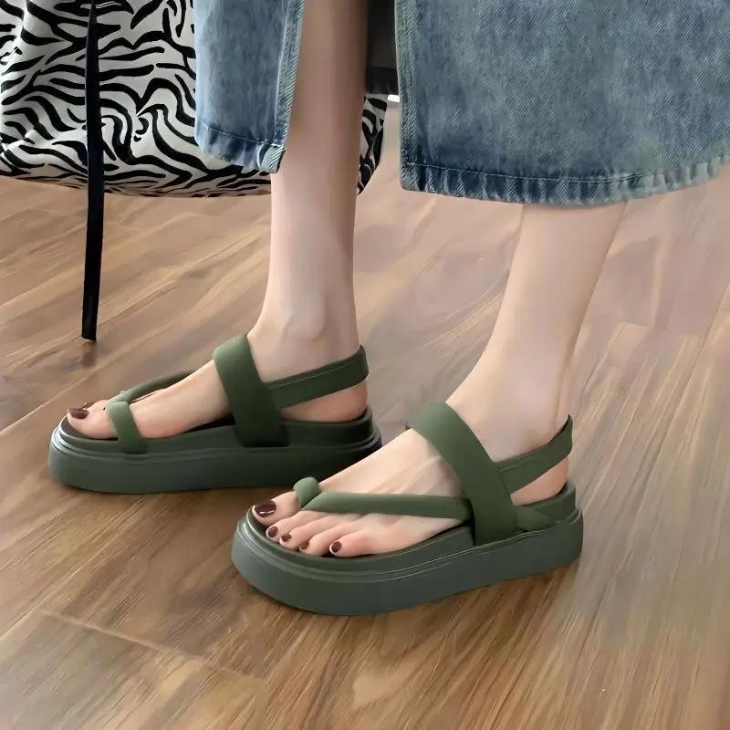 

Flat Rubber Beach Asian Size Luxury Ladies Shoes Summer 2025 Trend Anti Slip Hot Cheap Liquidation Comfortable Women s Sandals 40