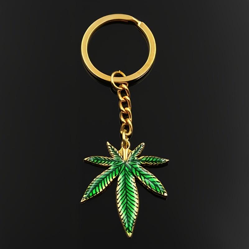 Green Leaf Keychain Fashion And Simple Popular Key Ring Accessory Perfect Handmade Anniversary Pendant For Women