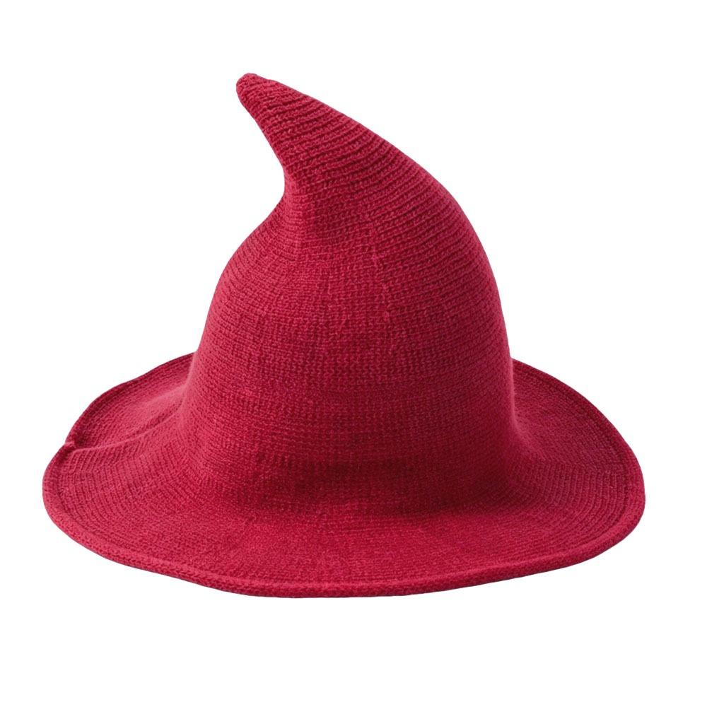 Solid Color Halloween Witch Hat High Quality Costume Hat Fashionable Magical Hat For Women