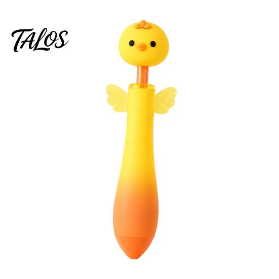 Ergonomic Pens for Long Writing Cute Animal Ballpoint Pen, 0.7mm Smooth Retractable Gel Creative Student Stationery Pens, Owl/Chick/Penguin/Honeybee