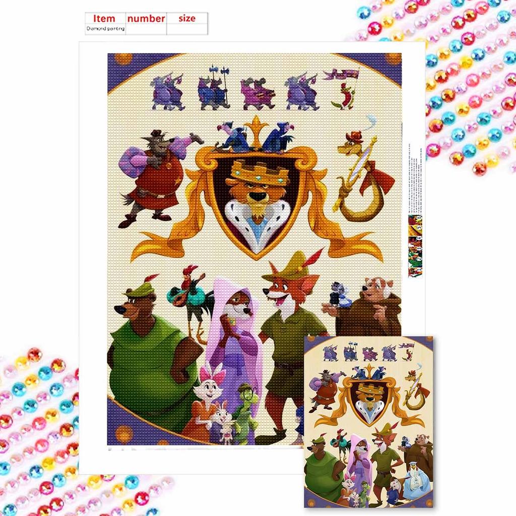 DIY Diamond Painting Happy Animals Cross Stitch Kit Mosaic Art Diamond Painting Full Circle Diamond Home Decoration