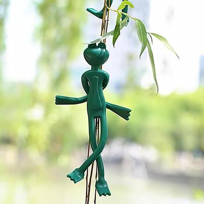 Cute Plant Supporters Frog Lizard Vine Traction Flower Pot Hugger Climbing Fixture Clips Animal Figurines Planter Decor 10pcs