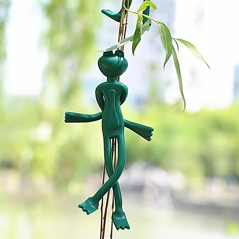 Cute Plant Supporters Frog Lizard Vine Traction Flower Pot Hugger Climbing Fixture Clips Animal Figurines Planter Decor 10pcs