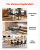 Modern Dining Room Accent Chairs Set of 6, Upholstered Leather Side Chair for Dining Tables, Space-Saving Kitchen Table Chair with Thick Cushions and