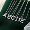 Banyan Tree S925 Silber Halskette mit englischen Buchstaben und Diamanten – Elegante und vielseitige Schlüsselbeinkette für Damen