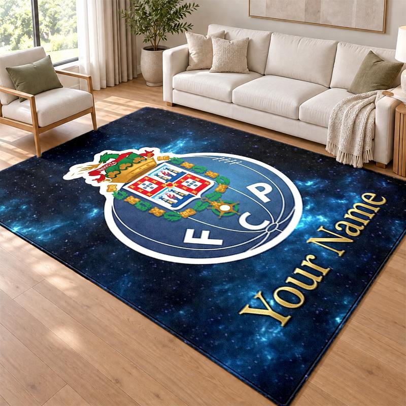 FC Porto Custom Name Personalized Rug Non‑Slip Doormat Floor Carpet Housewarming Birthday Gift for Family Friends