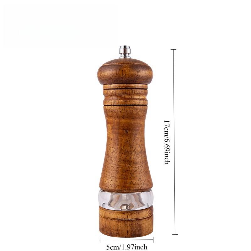 

Wooden Pepper Grinder Manual Sturdy Salt Pepper Mill with Ceramic Grinding Cores Adjustable Coarseness Spice Salt Grinder