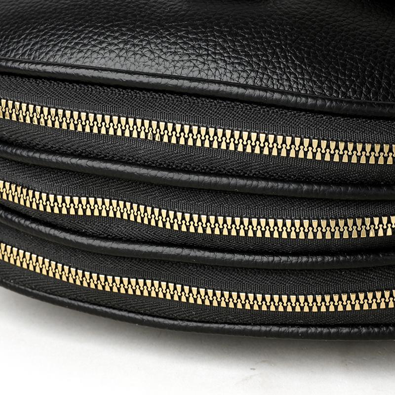 Women's Crossbody Bag Soft Leather Small Square Bag Multi-Compartment Shoulder Bag