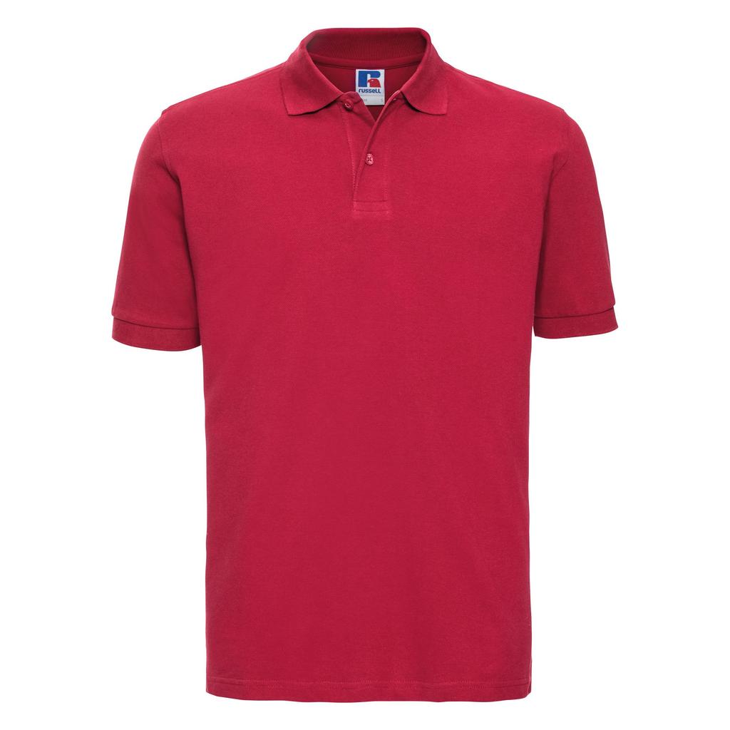 Russell Mens 100% Cotton Short Sleeve Polo Shirt