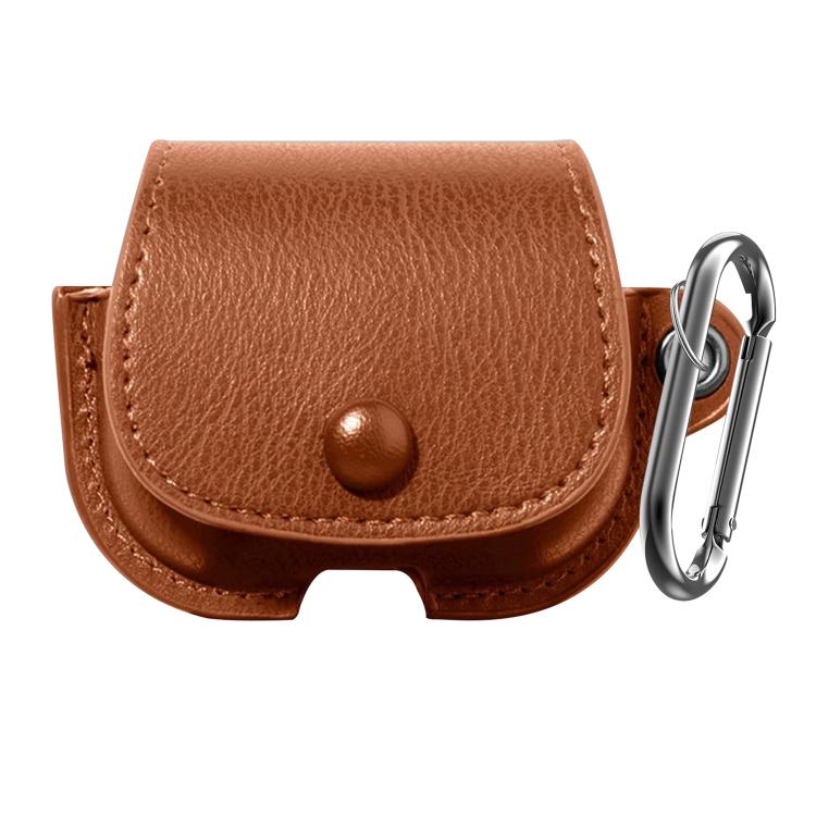 For AirPods Pro 3 XDcase Backpack Style PU Leather Earphone Protective Case with Carabiner For AirPods Pro 3 коричневый