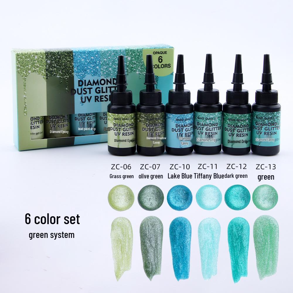 UV Crystal Epoxy Glitter Set – 6, 12, or 24 Color Options for Handmade Jewelry