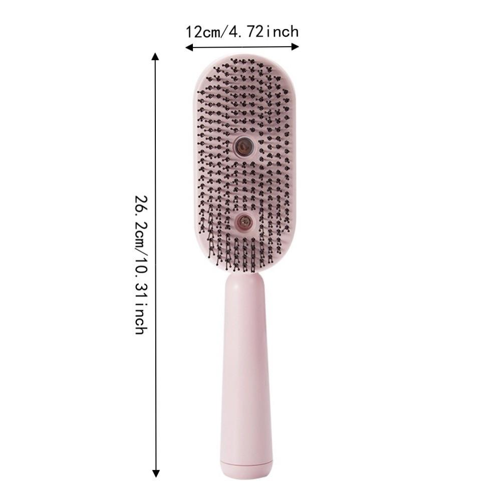 Multi-Function Red Light Spray Massage Comb Anti-Frizz Large Tank 2-In-1 Misting Hair Brush Gift