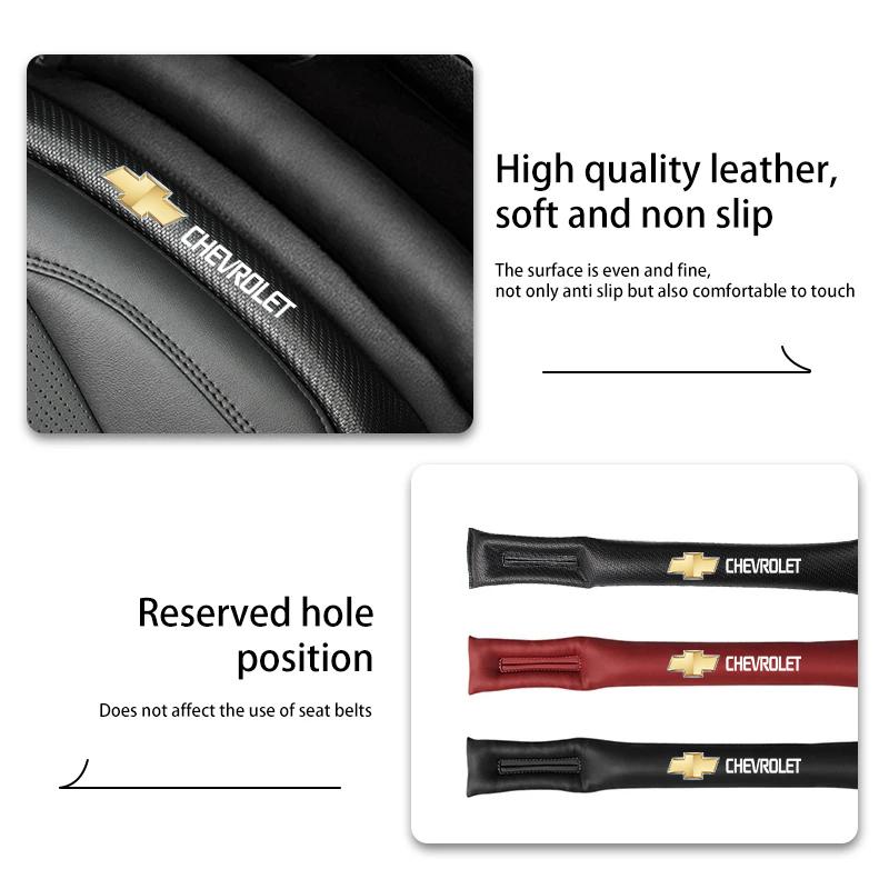 AABHK1 2Pcs Car Seat Gap Plug Filler Cushion Side Seam Sealing Strip For Chevrolet Spark Captiva Cruze Malibu Equinox Trax Camaro