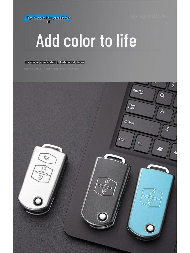 Mazda Key Cover: Full Coverage Protective Shell for Mazda 3, Mazda 5, 6 Atenza, Jinxiang Ruiyi 2 Folding Key.