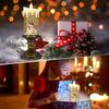 Vánoční vodou plněná svíčková lampa - Křišťálový třpytivý sváteční dekor s bezpečnými LED světly, Slavnostní stolní středový prvek