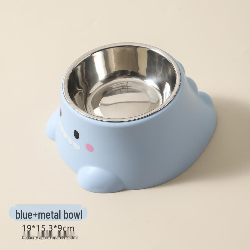 Douyin Pet Stainless Steel Cat Bowl, Dopamine Color, Non-Slip Dog Ice Cream Bowl, Neck Protection Feeding Utensils.
