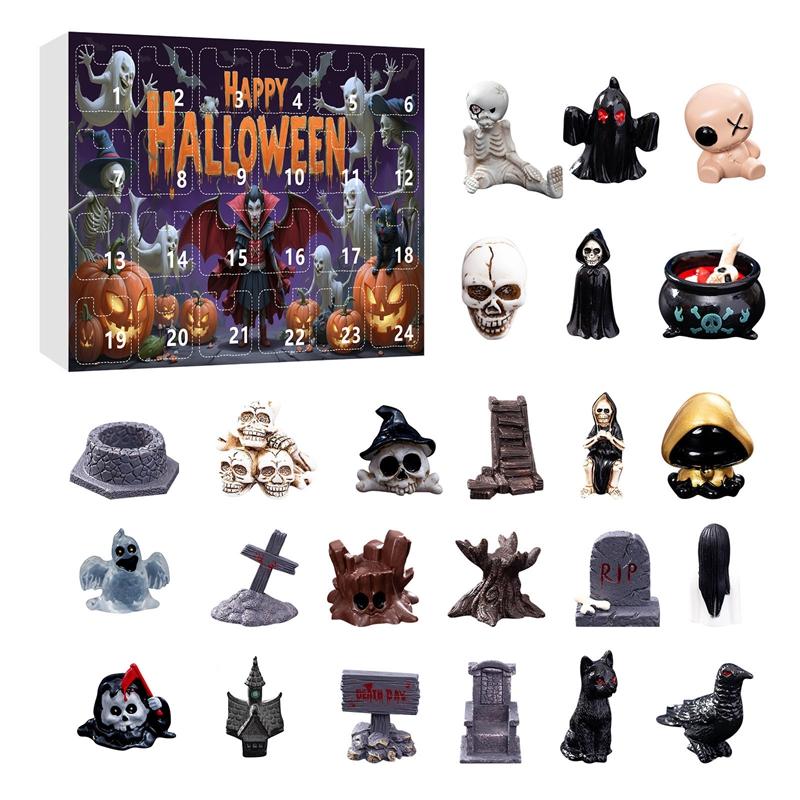 3D Adventskalender 24 Tage Countdown Halloween Countdown 24 Tage Serie Kalender Blind Lustige Dekoration 2025 Halloween Dekoration