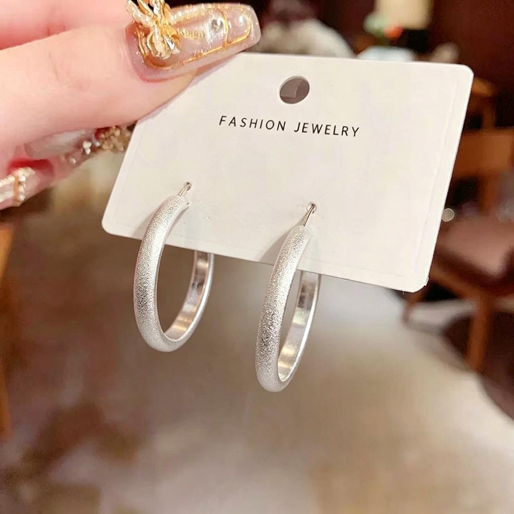 Exquisite Crystal Hoop Earrings for Women - Personalized High-End Fashion, Versatile Light Luxury Style