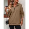 TIFICY Women's Fashion Casual Solid Color Print Spring Fall Long Sleeve POLO Neck Pullovers & Long Sleeves