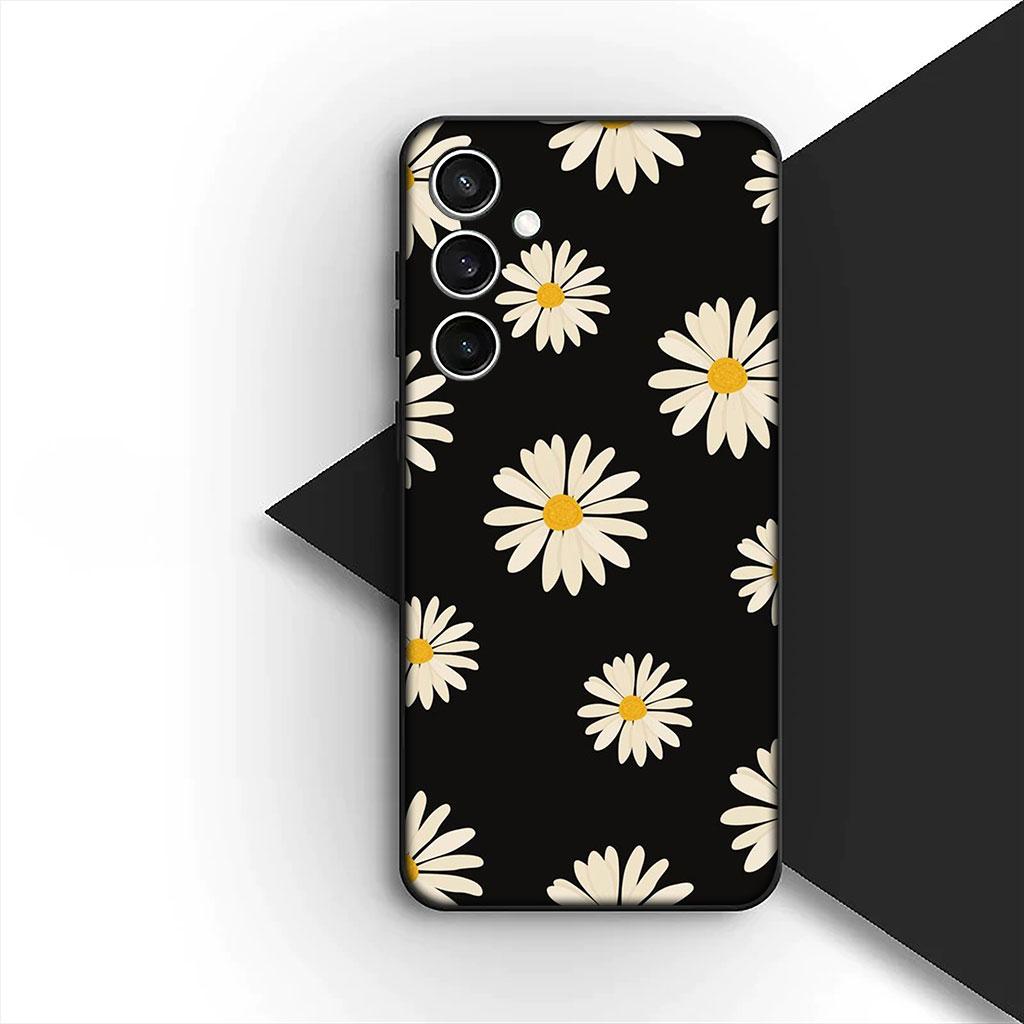 Phone Cover for Samsung Galaxy S25 S24 S23 FE Ultra Plus S7 Edge S25+ S23+ A56 5G Soft Case Sunflower Fresh Little Daisy Flower
