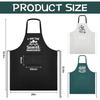Jeyiour 3 Pack Funny Cooking Aprons Women Oil-proof Kitchen Aprons with Pockets for Home Chef BBQ Birthday Thanksgiving Gift(Black, Green, White)