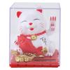 Solar Powered Lucky Cat Waving Hand Beckoning Fortune Cat Figurines for Car Dashboard/Home Decor