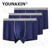 3 Pieces Mid‑Waist Underwear Men's Cotton Panties Breathable Comfort Elastic Waist Plus Size Boxer Briefs L To 6XL