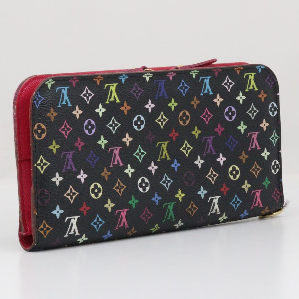 Louis Vuitton Portefeiulle Unsolit Purse M93754 Grenard Black / Pink Monogram Multicolor Women Used