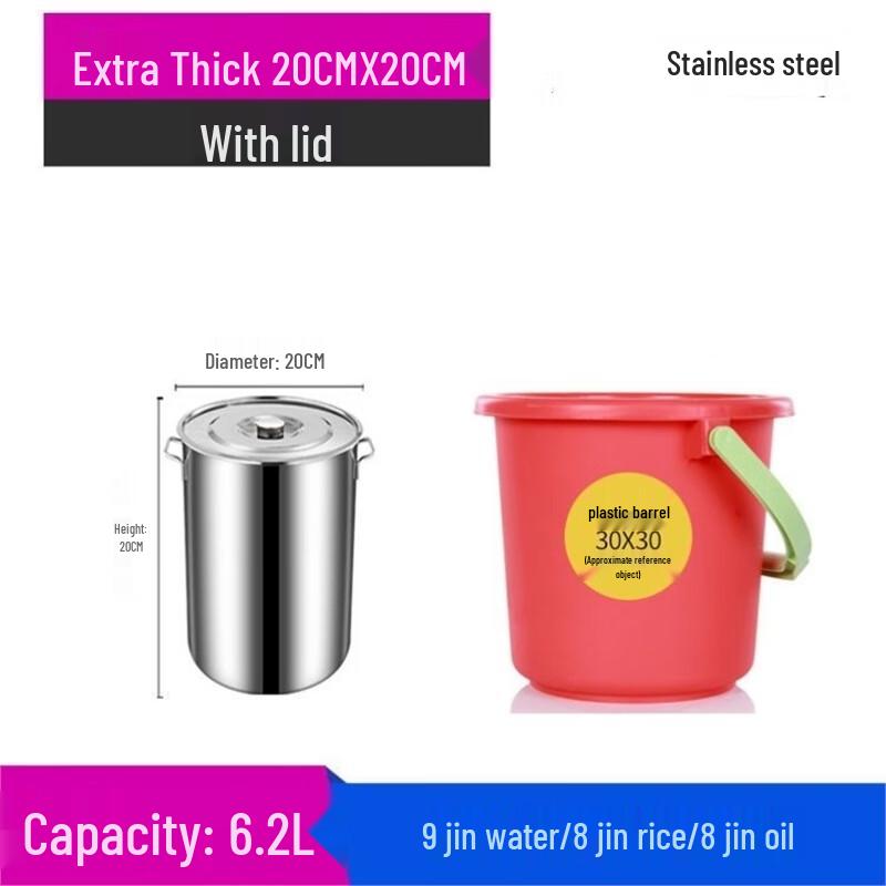 ZISIZ 304 Stainless Steel Commercial Soup Pot