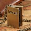 Antique Necklace Chain Clock Pendant Book Quartz Pocket Watch for Men Women Fashion Pendant Watch