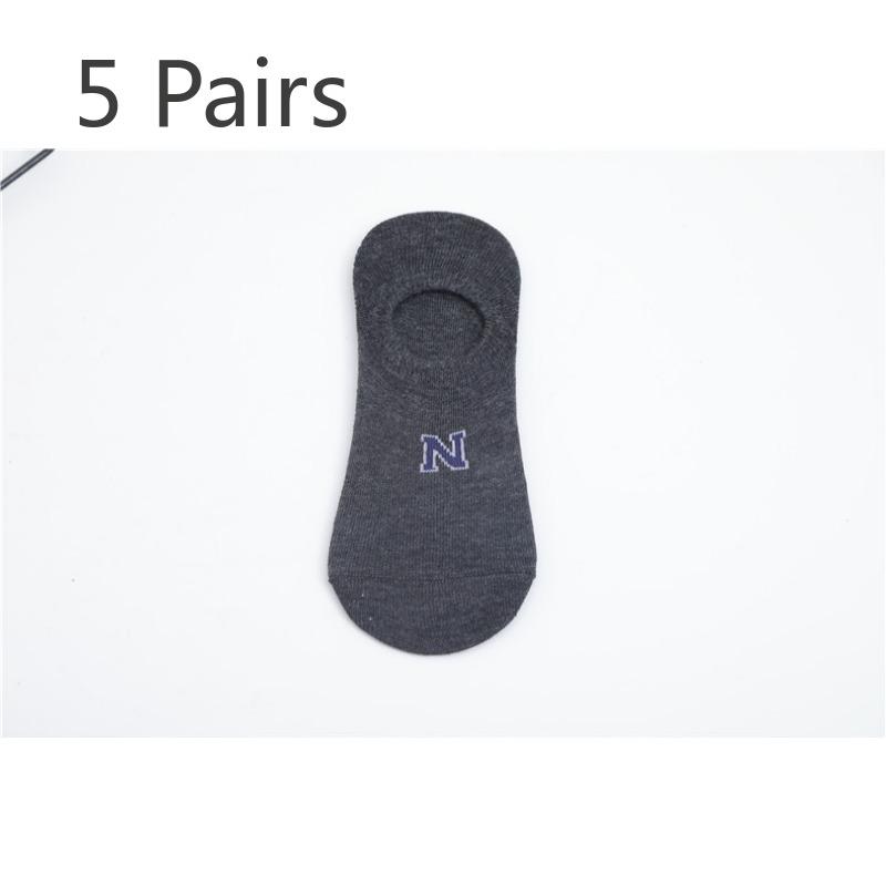 

5 пар носков, носки-лодочки, неглубокие, весна и лето, невидимые носки для мужчин и женщин, однотонные, неглубокие, новые, для отдыха, невидимые носки-лодочки 5 pairs темно-синий