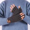 Winter Fingerless Gloves For Women Men Thick Elastic Knitted Alpaca Wool Warm Half Finger Mittens Outdoor Driving Gloves Unisex
