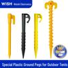 5.5" Serrated Plastic Tent Pegs, 14.5CM Extended Sheep Horn Design, Tent Accessories