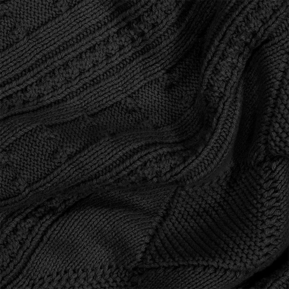 MAHAGRID Fisherman Knit Sweater Black(Mg2Dfmk624A)