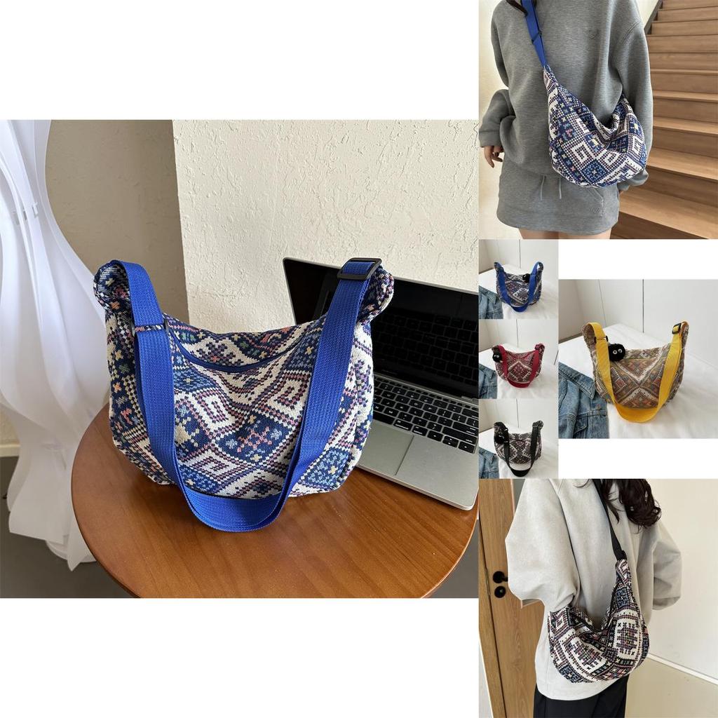 Fashionable 2023 Fall Trendy Shoulder Bag Chic Street Style Dumpling Bag In Canvas