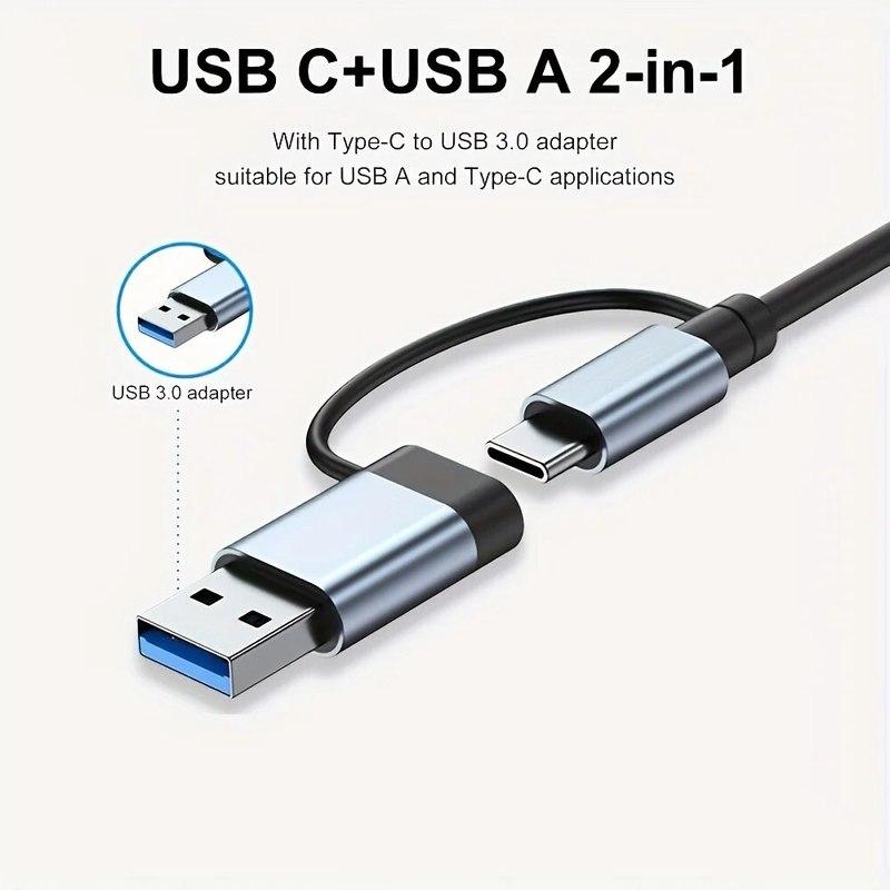 7 In 1 Type C HUB USB 3.0 Extender Type C Multi-port Splitter Converter OTG Adapter Type C Docking Station For Macbook Laptop PC